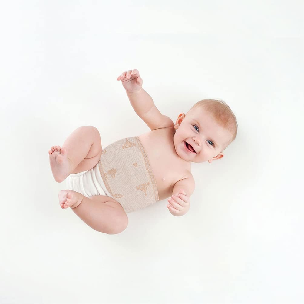 EXCEART Web Belt 2Pcs Baby Belly Button Band Thickened Cotton Infant Abdomen Umbilical Cord Newborn Waist Support Band Warm Cover Hernia Care Navel Truss Support for Baby Colic Relief Tummy Tape - Image 2